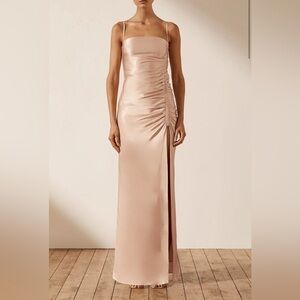NEW Shona Joy La Lune Ruched Maxi Dress - Desert Rose